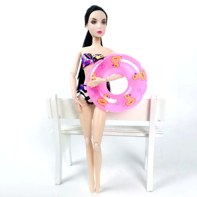 Красочное бикини для куклы Барби, одежда для купания и спасательный круг, купальник для куклы Барби, аксессуары для кукол 1/6, детская игрушка - Цвет: 3