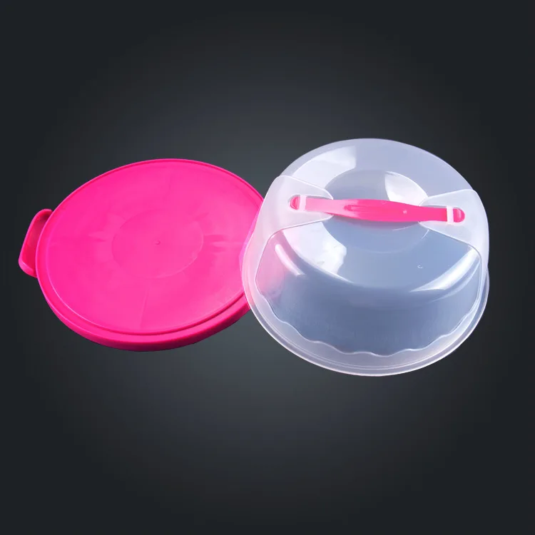 AMW Trash Belt Buckle up And down Cover Plastic Circle Cake Box Transparent Thick Cake Box