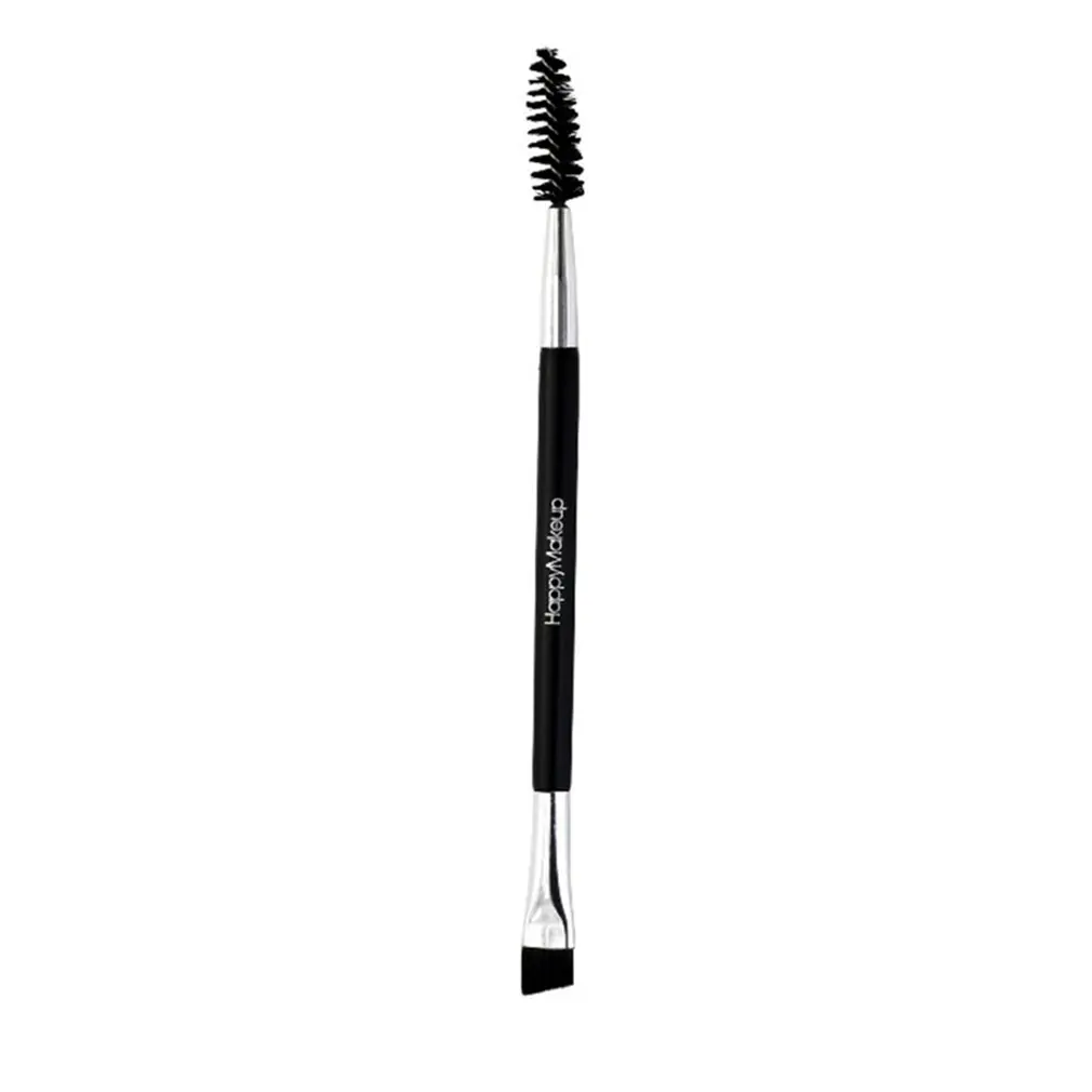 Cepillo cosmético de maquillaje Facial para mujer, herramienta de tamaño portátil para cejas, doble cabezal, mango de madera