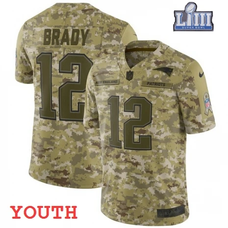 YOUTH Молодежные Дети Новая Англия Rob Gronkowski Патриоты Super Bowl LIII Bound Rush jersey - Цвет: YOUTH