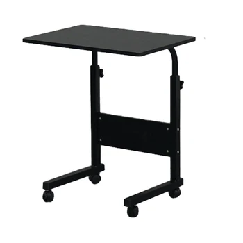 

【US Warehouse】Removable E1 15MM Chipboard & Steel Side Table with Baffle Black S（Computer Desk Table）
