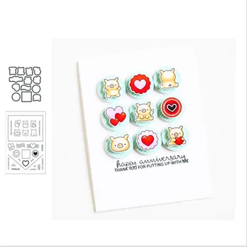 

Metal Cutting Dies and Stamp Set For DIY Scrapbooking Embossing SMALL LOVE PIG DIY Card Making Cutting Crafts Stencil Dies