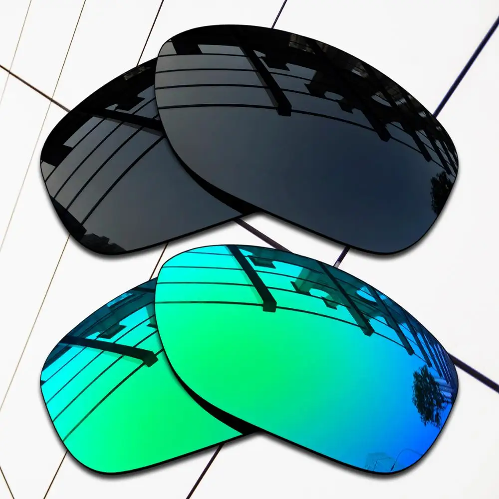 

E.O.S 2 Pairs Black & Emerald Green Polarized Replacement Lenses for Oakley She's Unstoppable OO9297 Sunglasses