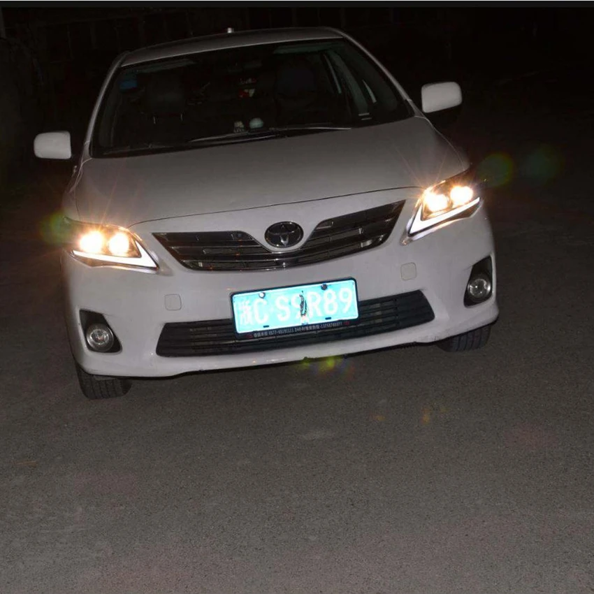 Vland Заводская Автомобильная фара для Corolla светодиодный головной фонарь 2011 2012 2013 с поворотным сигналом+ DRL