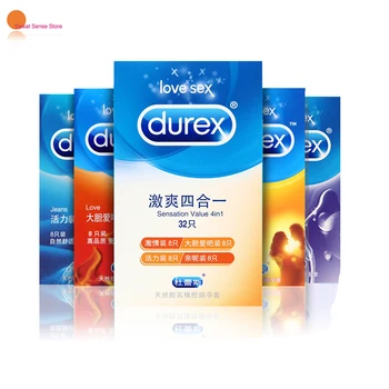 

Durex Condom mix32 pcs ultra thin intime goods contraception sex products natural rubber penis cock sleeve condoms hot sell