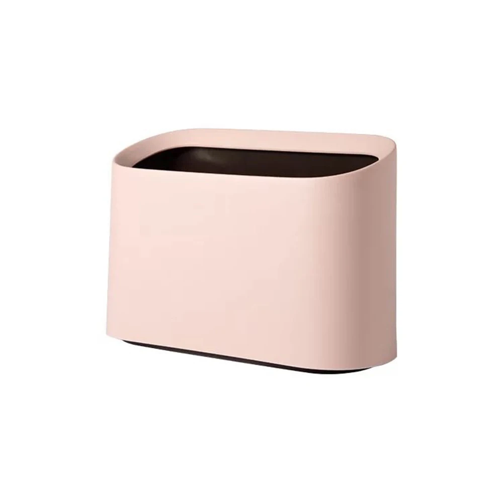 Elliptical Inclined Desktop Double Layered Trash Cans Living Room Kitchen Study Home Trash Can Household Items