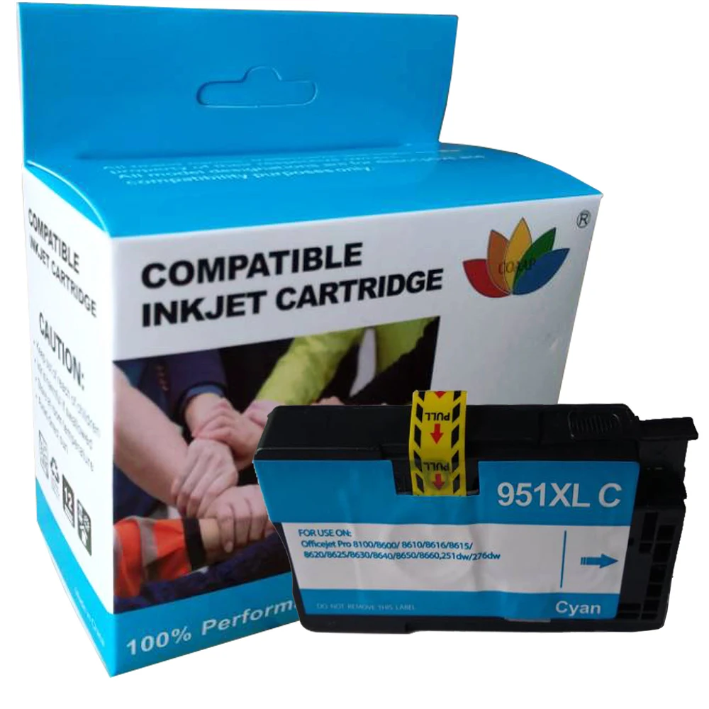 4 шт. картриджи для принтера hp 950 951 950XL 951XL OfficeJet Pro 8100 8600 8600e 8610 8615 8620 w/чип|ink cartridge|ink