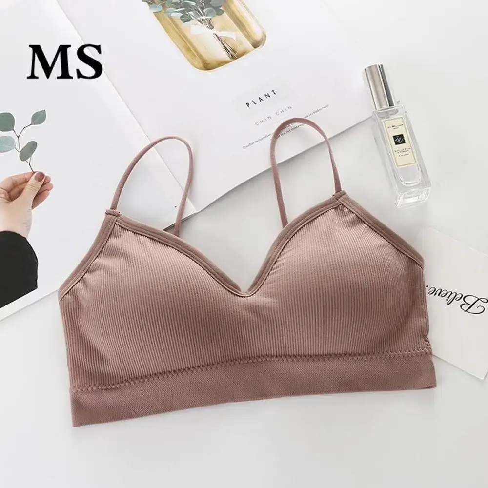 

MS Sexy Seamless Super elastic Sling Wrapped BreathableGathering Push Up No Steel Ring Bra Ladies Underwear CottonComfort2pieces