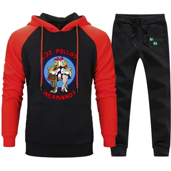 

2020 Breaking Bad Raglan Sleeve Sweatshirt Men A Set Of Clothes Harajuku Winter Retro Hoody Spring Funny Tracksuits Male