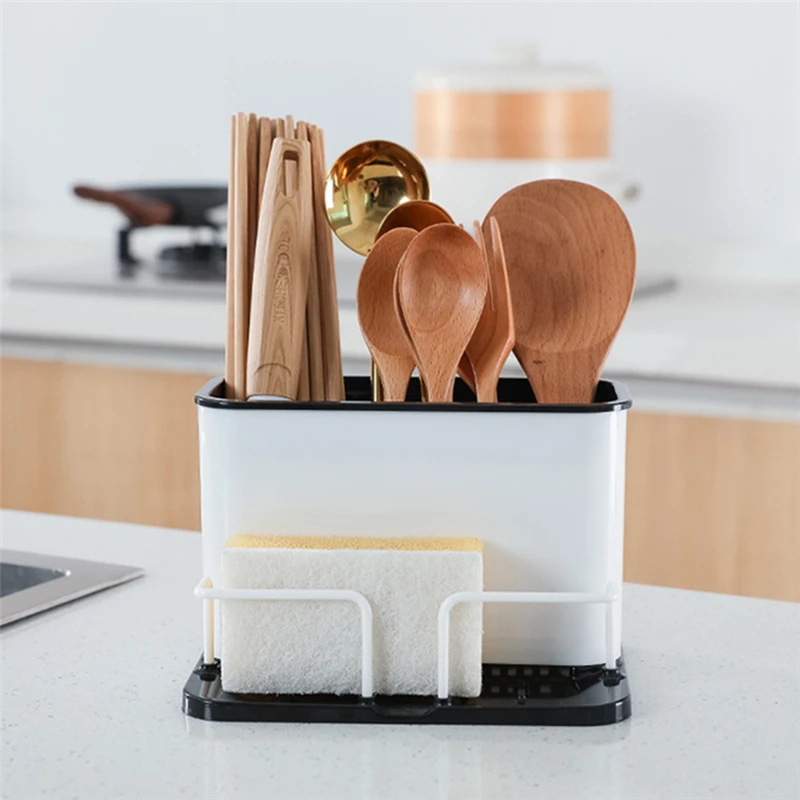 Essentials, Kitchen, 22 Bamboo Dish Drying Rack And Utensil Holder