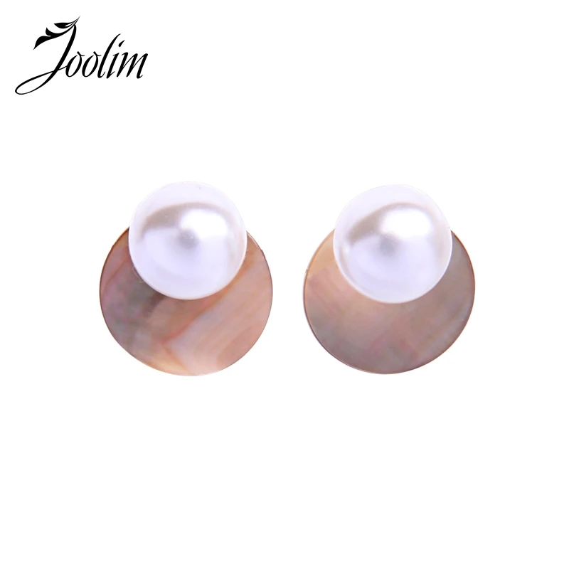 

Joolim Simple Elegant Shell Pearl Piercing Earring Stud Earrings Wholesale