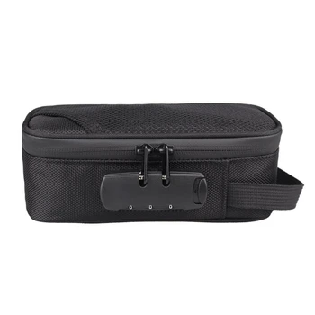 

Smoking Smell Proof Stash Case Bag With Combination Lock Carbon lined Container organizer For Tobacco Weed Storage Case