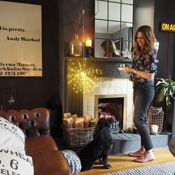 

LED String Fairy Decorative DIY Fireworks Light Folding Bouquet Shape Lights For Garland Patio Wedding Party