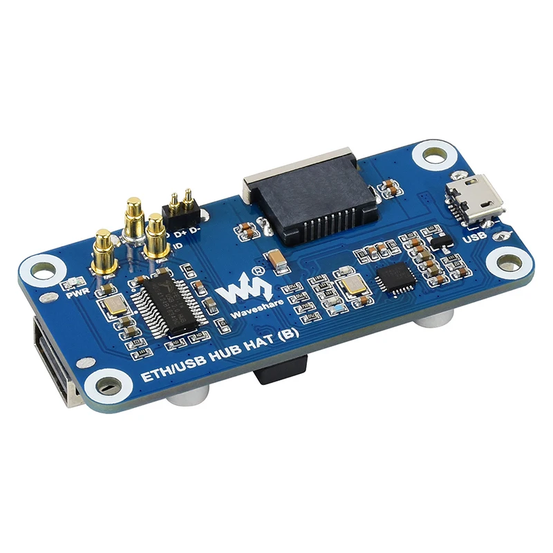 Raspberry Pi Zero 2 W Ethernet / USB HUB HAT (B) for Raspberry Pi Series 1 x RJ45 3 x USB 2.0 Interface for Raspberry Pi Zero — view 6