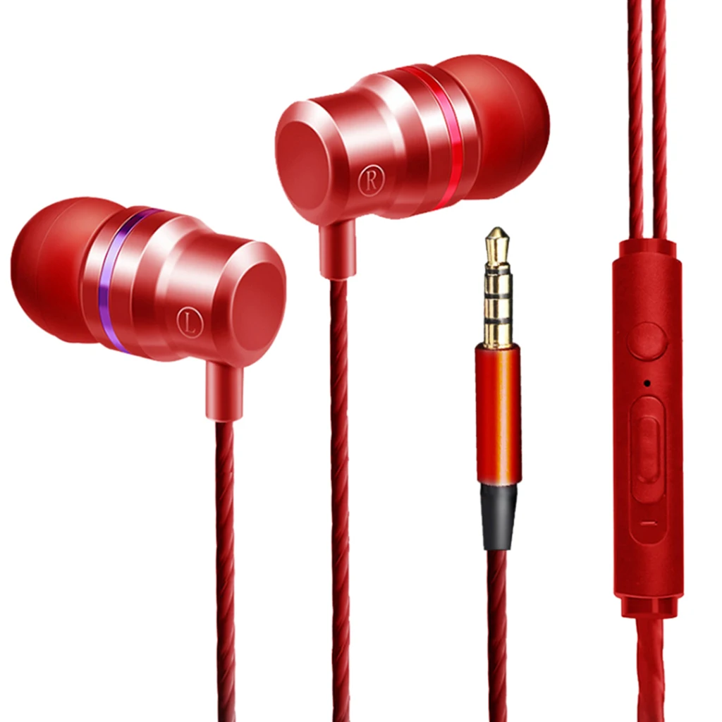 Universal In-Ear Bass Earphones With Microphone & Remote In-Ear Earphone Headset with Mic for Xiaomi Mi 6/8 9 Huawei Earphones