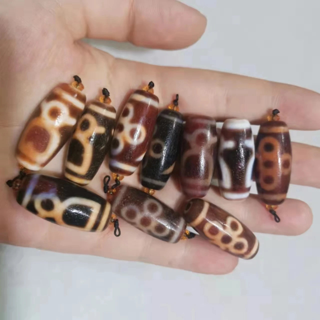

1pcs/lot weathered patina precious and rare red meat agate dzi beads Five eyes lightning God of Wealth precious unique Pretty