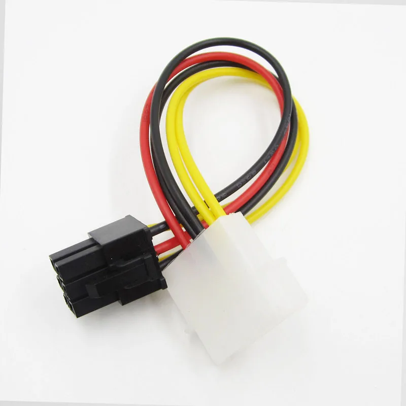 Горячая PCI-E видео телевидение видеокарта разъем питания проектор aux кабель адаптер один 4 Pin до 6 Pin