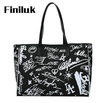

Finiluk Women Shoulder Bag Black Girls Crossbody Bag Summer Casual Tote Bag Canvas Girls Handbag BIZ209 PM49