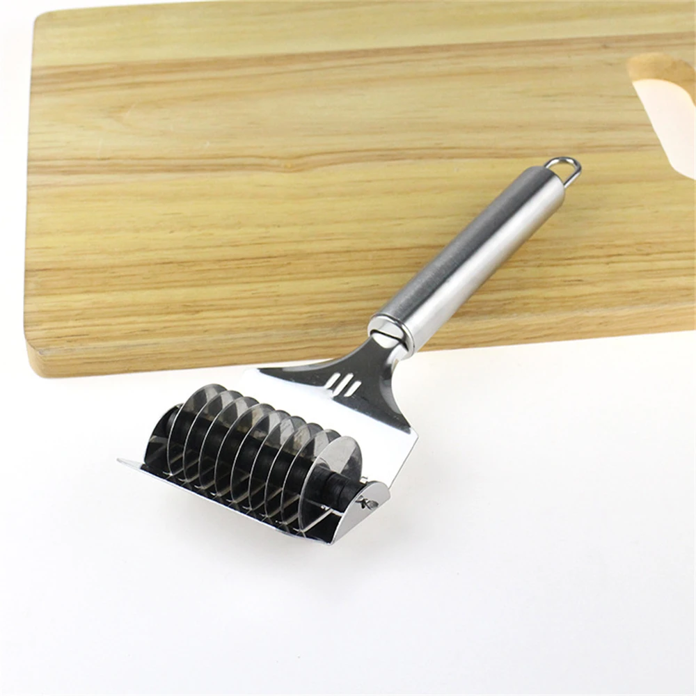22cm Stainless Steel Manual Noodle Cutter Pasta Slicer Vegetable Onion Garlic Cutters Dough Slicers Household Kitchen Gadgets