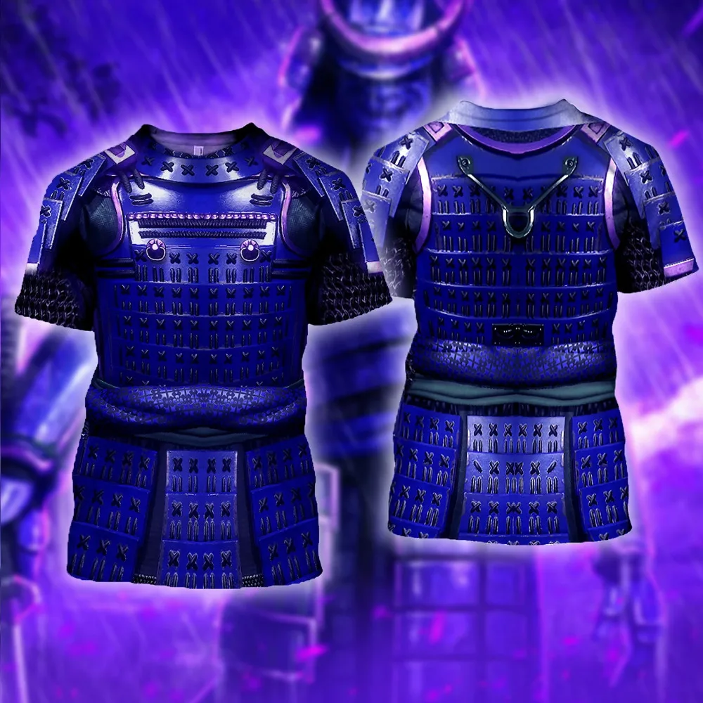 2020 neue sommer T shirts 3D Gedruckt Samurai Rüstung Männer Harajuku Mode kurzarm shirt straße Casual Unisex T-shirt top – Detail 5