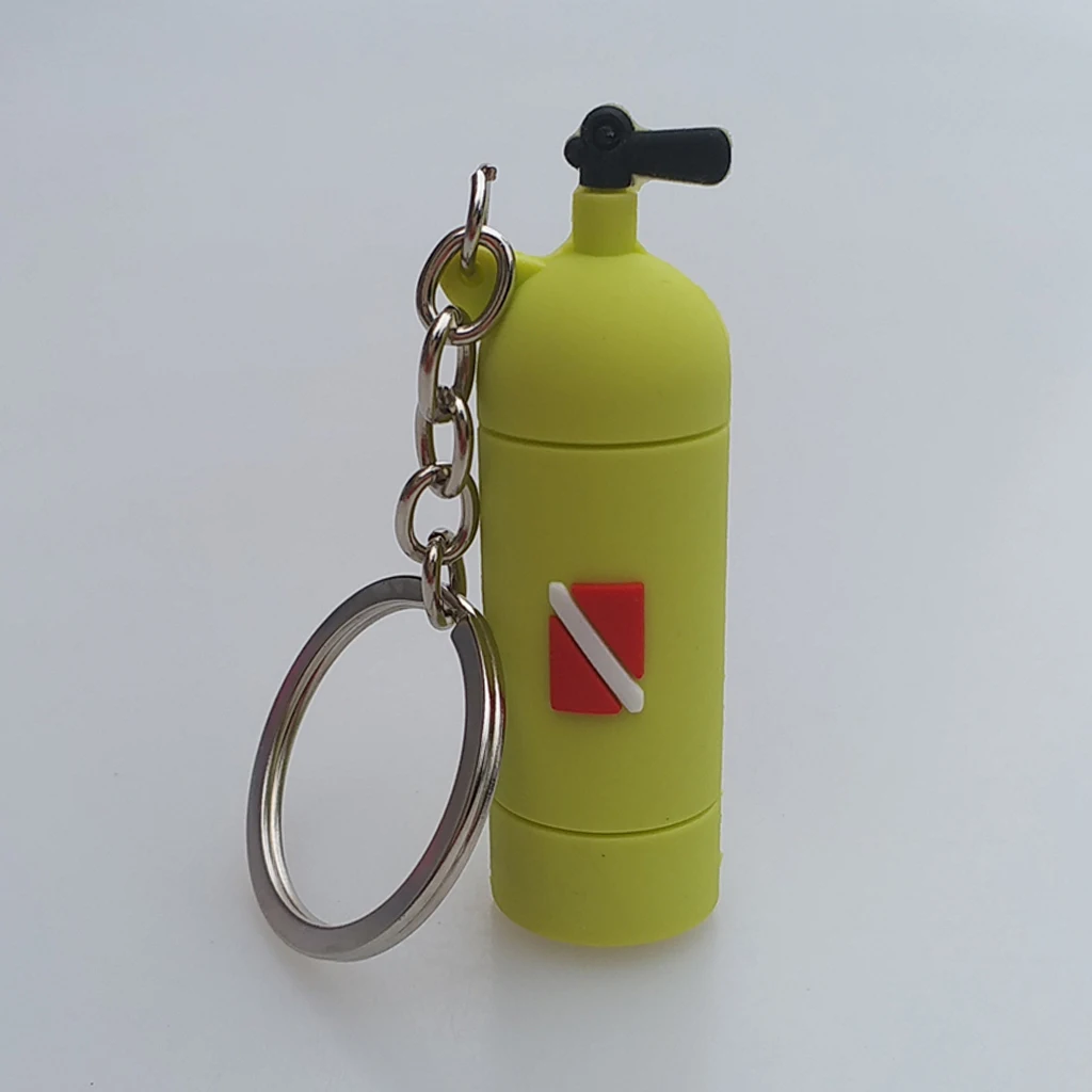 Diving Tank Key Chain Dive Flag Keychain Keyring Diver Fans Charm Pendant Dive Air Cylinder Keychain Keyring 