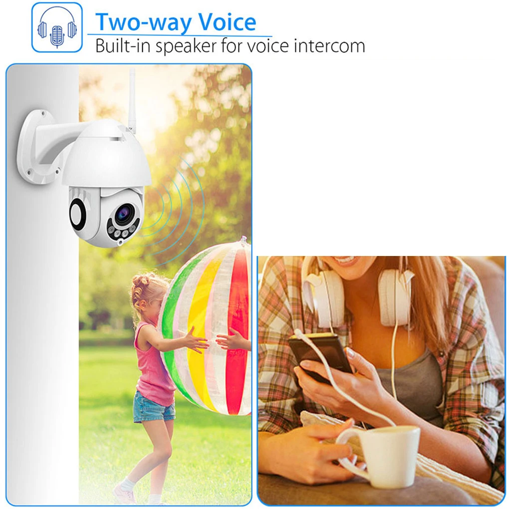 WiFi Smart Camera HD 1080P Wireless Waterproof Camera Outdoor Security Supplies 360 Dregree EU Plug WiFi Smart Camera HD 1080P Wireless Waterproof Camera Outdoor Security Supplies 360 Dregree EU Plug