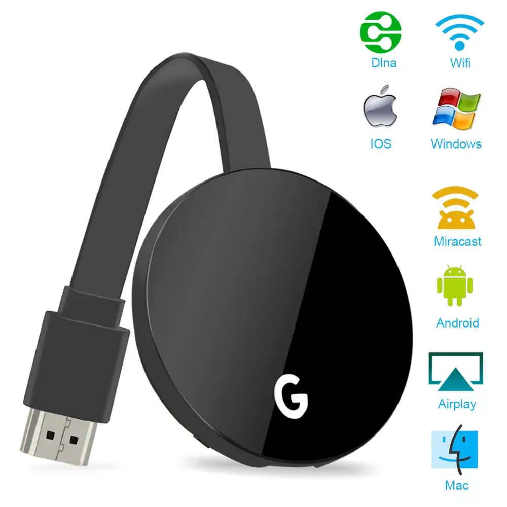 

HDMI Wireless Display Receiver WiFi 1080P Mobile Screen Cast Mirroring Adapter Micro USB interface Dongle Chromecast Pusher