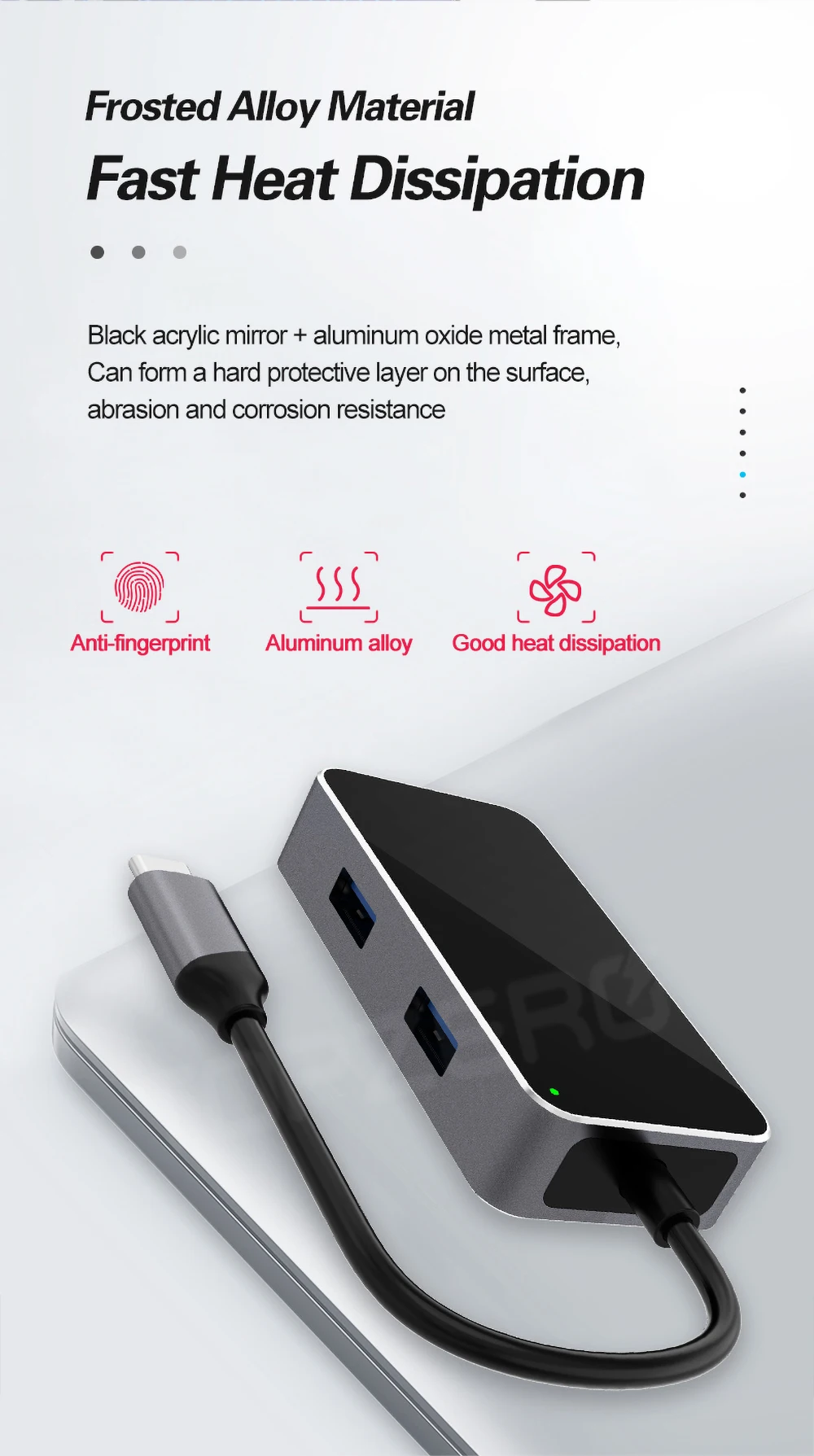 Мульти USB C концентратор к HDMI адаптер USB 3,0 концентратор кард-ридер 5 портов Тип C USB разветвитель Многофункциональный Док-станция TF SD ридер USB C концентратор