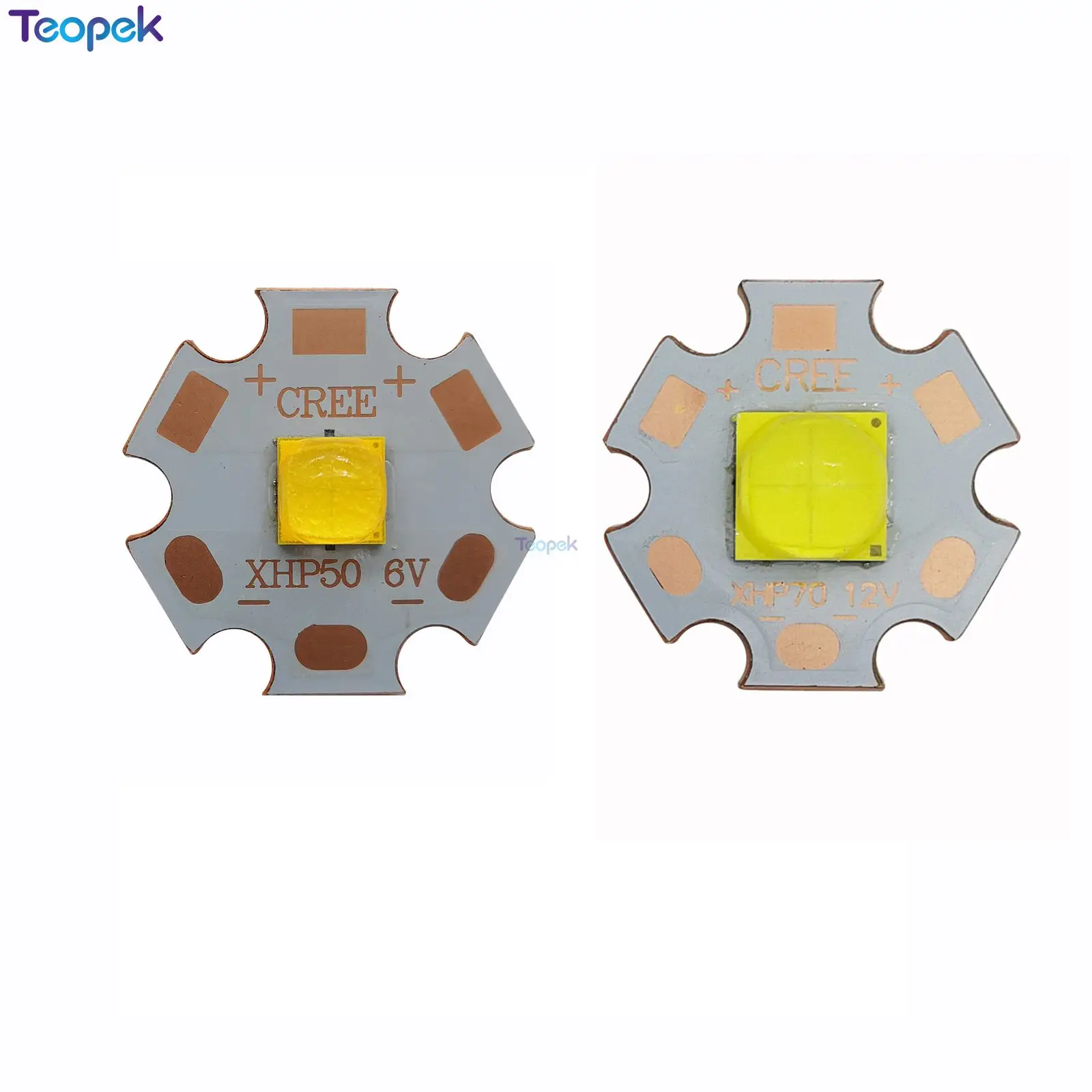 Original CREE XHP50.2 XHP70.2 Generation LED Emitter 6V 12V With 16mm 20mm DTP Copper MCPCB c trianglelab 3d printer 6 16mm 12v 40w heater cartridge with 100cm cable for 3d printer for pt100 hotend volcano mk8 mk9