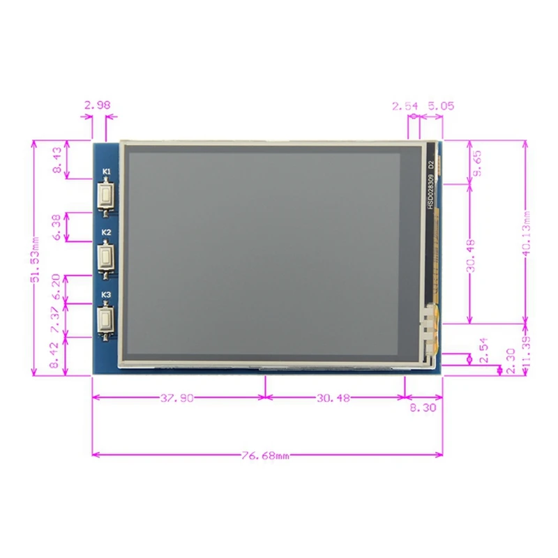 

2.8 Inch LCD Press Screen 320x240 TFT Display Screen Module Display Panel for Raspberry Pi 4B Raspberry Pi 3 Model B / B+