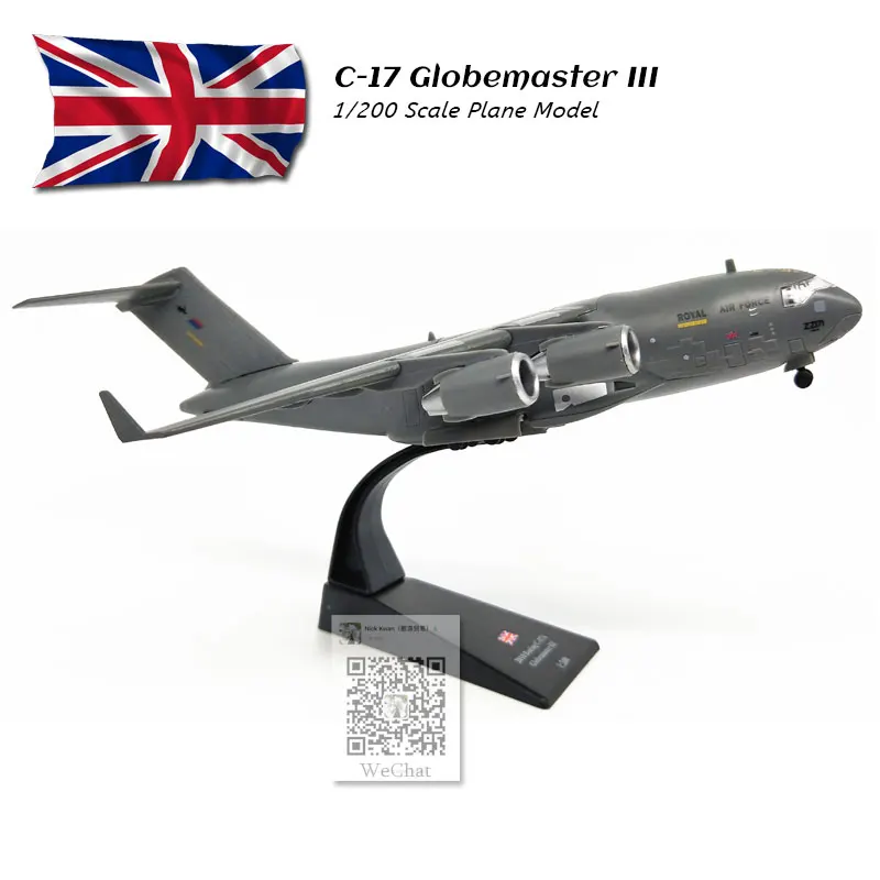 AMER 1/200 масштаб военная модель игрушки США C-17 Globemaster III Военный транспортный самолет литой металлический самолет модель игрушки для подарка