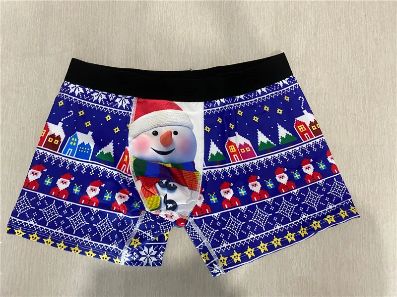 comfortable underwear for men Mens Christmas Underwear Male Breathable Underpants Panties Shorts Underwear Boxer Shorts 3D Snowman Santa Funny Holiday Boxers mens underwear sale