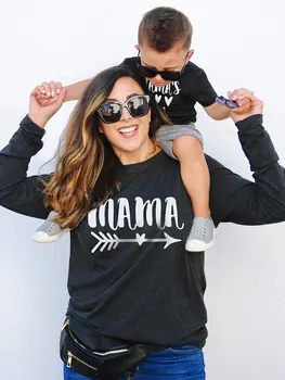 

mother and me sweatshirts mommy son long sleeves fashion sweater mama little boy clothes family outfits printed letters sweaters
