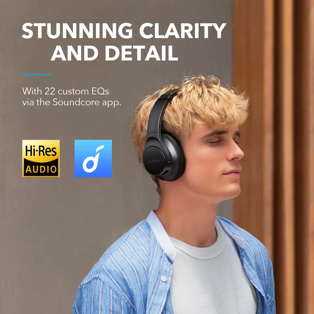 Soundcore przez Anker życie Q20 + aktywna redukcja szumów bezprzewodowy bluetooth słuchawki, 40H czas odtwarzania, hi-res Audio, Soundcore aplikacji 2