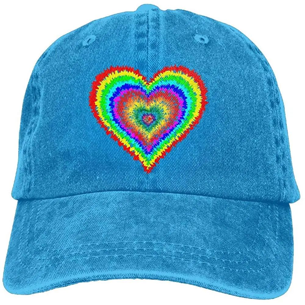 Мужская/Женская регулируемая бейсболка в винтажном стиле s Tye Dye Heart Snapback cap