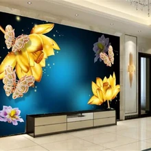 Diantu большой заказ обои Фэнтези лотоса ювелирные изделия Бабочка фон гостиная/спальня/декоративные картины росписи