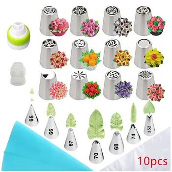 

32pc/set christmas pastry nozzles for cream confectionery nozzle tulip leafs russian piping tip cake pastry icing piping nozzles