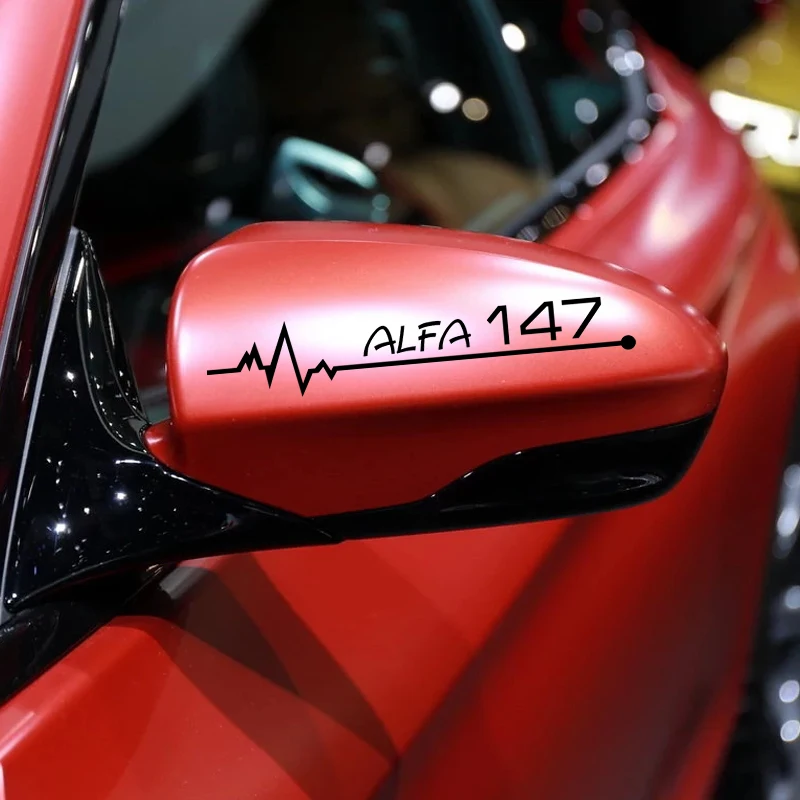 

2 pcs Reflective Car Stickers and Decals Car Rearview Mirrors Decoration fit for alfa romeo 147 Giulia Stelvio car styling