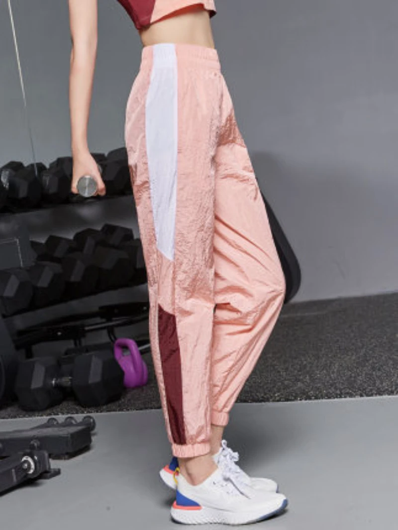 FBF9192 Pink Для женщин спортивные штаны летние женские свободные Повседневное брюки для занятий спортом, быстросохнущие крупным планом Йога брюки облегающие штаны - Цвет: FBF9192 Pink