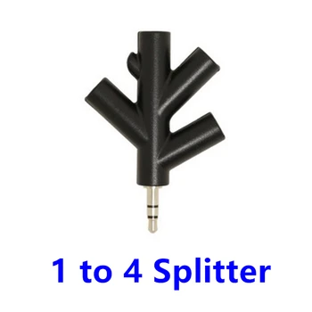 

FFFAS 3.5mm Aux Audio Cable Splitter 1 Male to 4 Female Tree Branch Earphone Port Share Adapter for Cellphone Notebook PC MP3