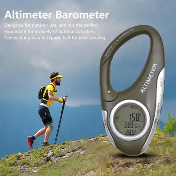 

Height measuring instrument Multi-function carabiner altimeter with thermometer weather forecast orientation mode instrument