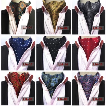 

Mens Polka Dots Floral Paisley Silk Cravat Scarves Ascot Wedding Party Neckties HZTIE0512