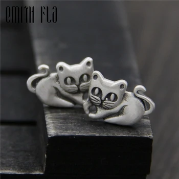 

Emith Fla 925 Sterling Sliver Fashion Jewelry Animal Cats Silver Stud Earring for Women Trend Earrings Thai Silver Earrings Gift