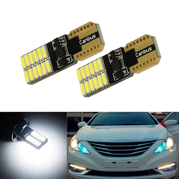 

2x T10 LED Bulb 4014 24LED 12V W5W led Lamp Car light 168 194 Turn Side License Plate Light car parking light clearance light