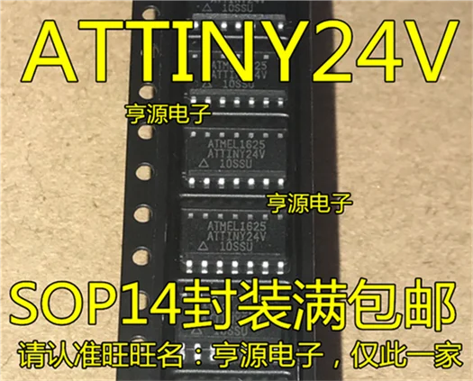 5cps ATTINY24A-SSU ATTINY24V-10SSU ATTINY24V лапками углублением SOP-14