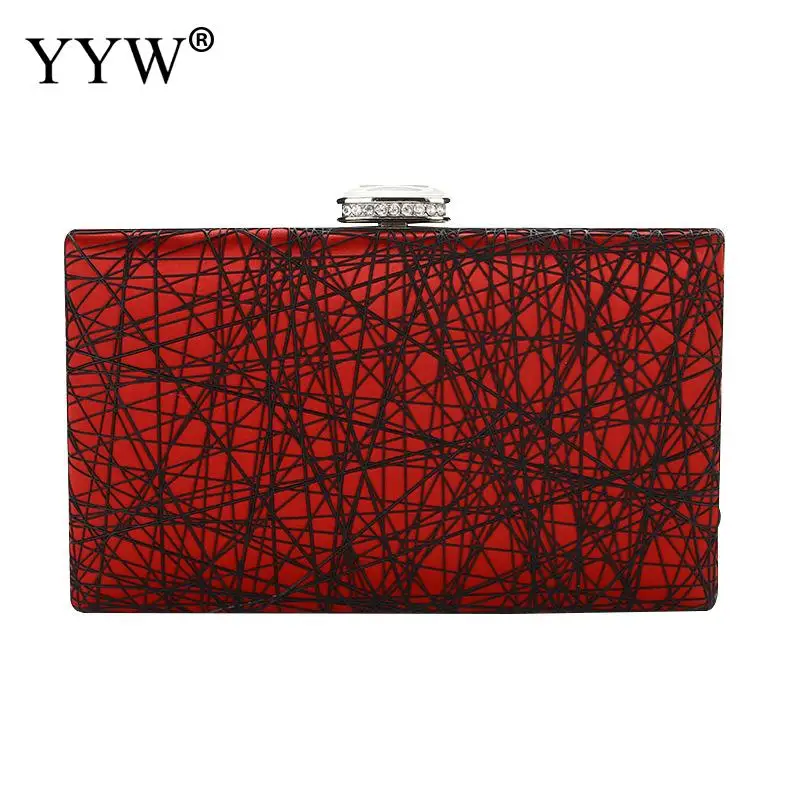 

Geometric Box Bag Clutch Wedding Purse Designers Red Elegant Square Handbag For Evening Party Banquet Party Clutches Pouch Sac