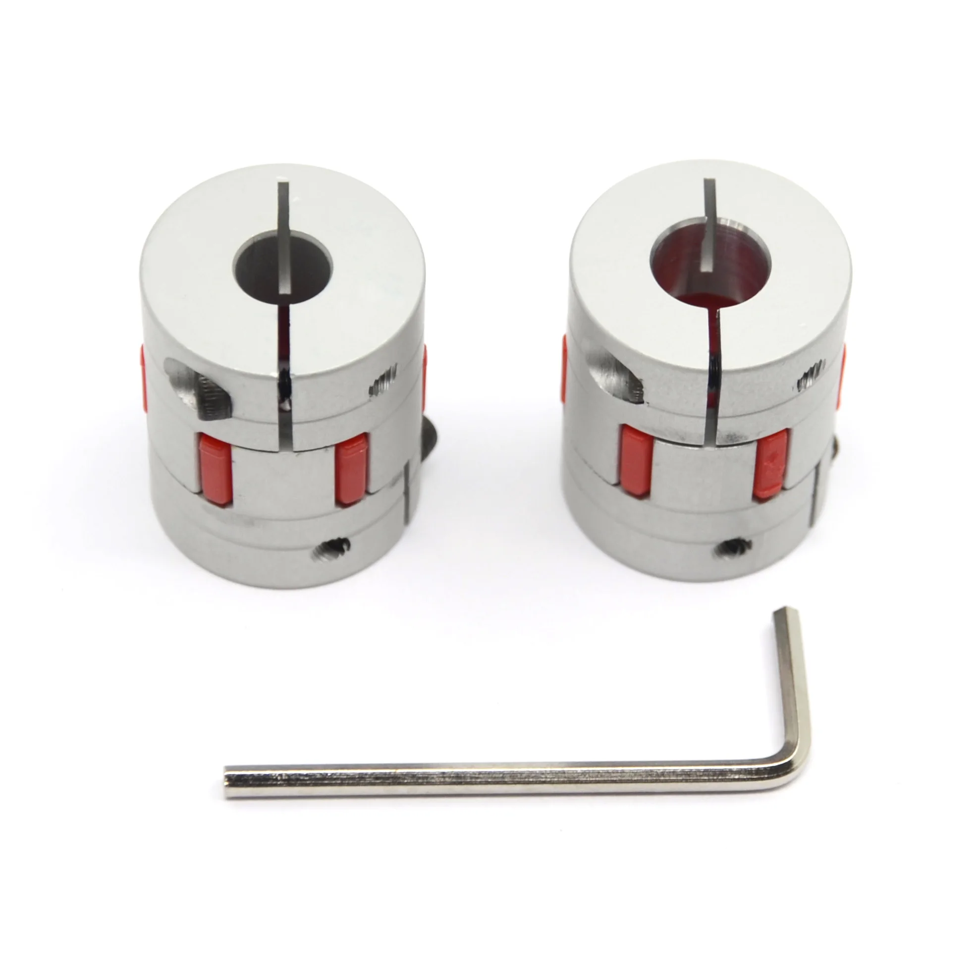 2PCS 8mm to 10mm Aluminium Plum Flexible Shaft Coupling Diameter25mm Length30mm Motor Connector Flexible Coupler for 3D Printer 2kit 6 35mm to 8mm aluminium plum flexible shaft coupling diameter25mm length30mm motor connector flexible coupler for3d printer