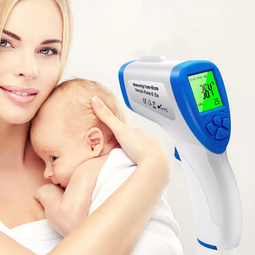 

Forehead Non Contact Body Thermometer Lcd Digital Infrared Temporal Thermometer For Baby Adults Children Fever Measure Gun Tool