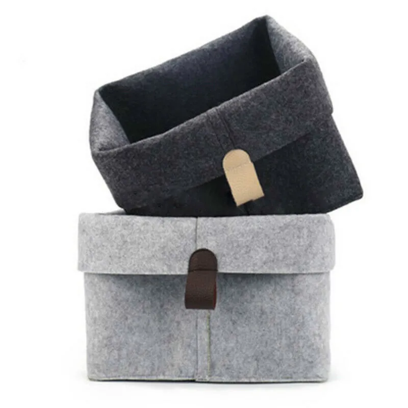 

1 Pcs Multi-functional Felt Fabric Storage Basket Toy Book Hamper Laundry Bag Shelf Box Organizer 23*23*26.5cm