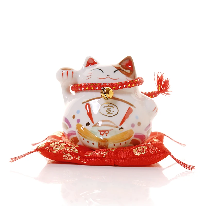 4 дюйма lucky cat керамический lucky cat домашний Фарфор Декоративные Украшения Бизнес-Подарки lucky cat Копилка Feng Shui украшения